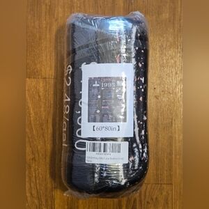 "1995" Black and White Blanket 60 X 80